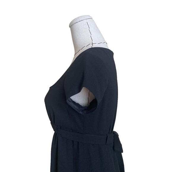 Vintage 90s Y2K Nicole Miller Black Empire Waist Dress sz 4 - Picture 10 of 13